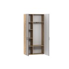 Шкаф прямой для одежды Livorno, 952×380×1980 мм, цвет софт графит МДФ/дуб бунратти - Фото 2