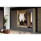 Шкаф прямой для одежды Livorno, 952×380×1980 мм, цвет софт графит МДФ/дуб бунратти - Фото 3