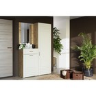 Обувница Livorno фасад левый, 602х380х1020, Софт Панакота МДФ/Дуб бунратти - Фото 3