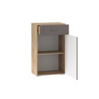 Обувница Livorno фасад левый, 602х380х1020, Софт Графит МДФ/Дуб бунратти - Фото 2