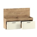 Банкетка Livorno, 1204х390х516, Софт Панакота МДФ/Дуб бунратти - Фото 2