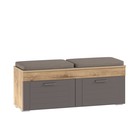 Банкетка Livorno, 1204х390х516, Софт Графит МДФ/Дуб бунратти - Фото 1