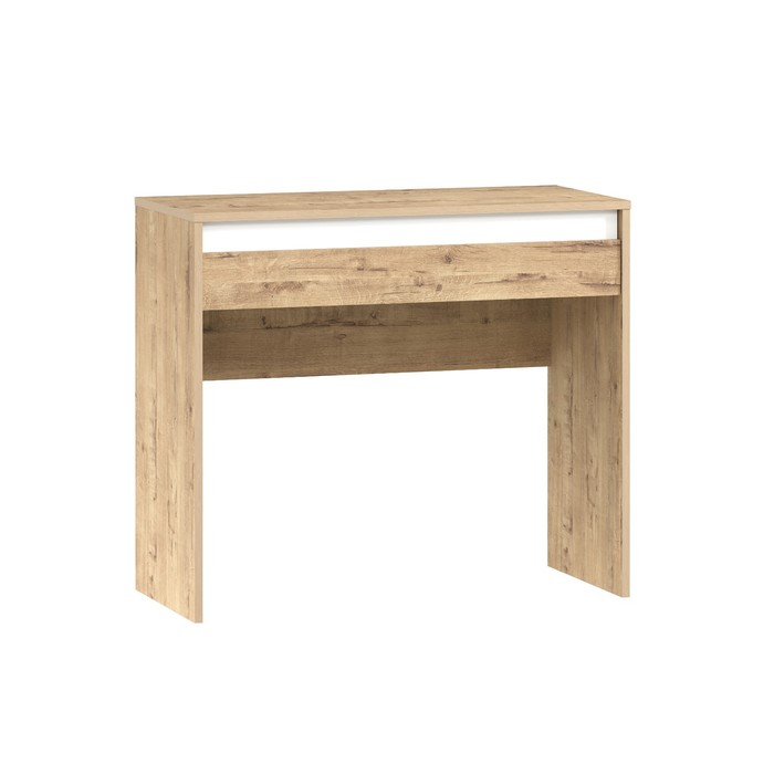 Стол письменный Virginia, 1 ящик, 884×400×792 мм, цвет белый скандинавский/дуб бунратти