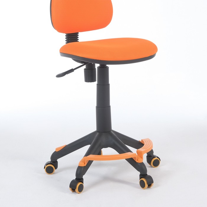 Кресло детское Бюрократ KD-4-F оранжевый TW-96-1 крестовина пластик, с подставкой.для ног - фото 1895810642