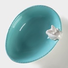 Салатник Доляна «Зайка», 430 мл, 18×14×11 см, голубой - Фото 3