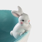 Салатник Доляна «Зайка», 430 мл, 18×14×11 см, голубой - Фото 4