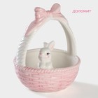 Конфетница Доляна «Зайка», 360 мл, 12.5×16 см, розовая - Фото 2