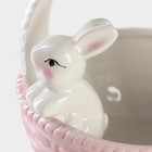 Конфетница Доляна «Зайка», 360 мл, 12.5×16 см, розовая - Фото 3