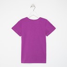 Футболка детская, цвет фиолетовый/пингвин, рост 116 см - фото 33485383