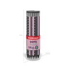 Карандаш чернографитный с ластиком ErichKrause "Dots", HB, грифель d=2.2 мм, пластик, трёхгранный в тубусе, микс 9314491 - фото 5094174