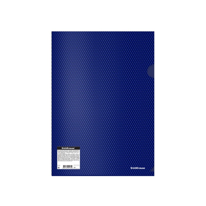 Папка-уголок А4, 180 мкм, ErichKrause Diamond Total Blue, полупрозрачная, до 40 листов, синяя