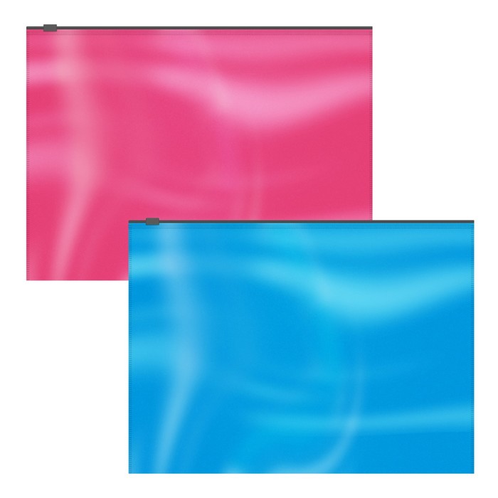 Набор папок конвертов на ZIP-молнии А4 (335х242 мм), 180 мкм, ErichKrause Glossy Bubble Gum, непрозрачные, ароматизированные, МИКС