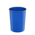 Корзина для бумаг 13.5 литров ErichKrause Classic, литая, синяя - фото 10037161