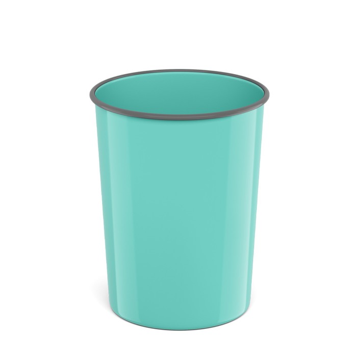 

Корзина для бумаг 13.5 литров ErichKrause Pastel Mint, литая, мятная