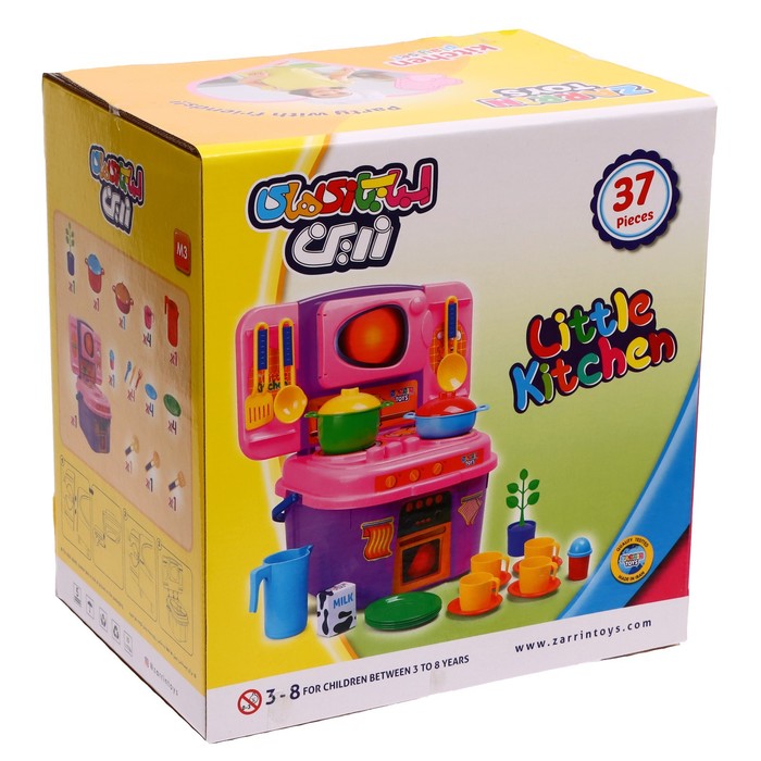 Кухня Little Kitchen, набор 37 предметов, цвет розовый 57574