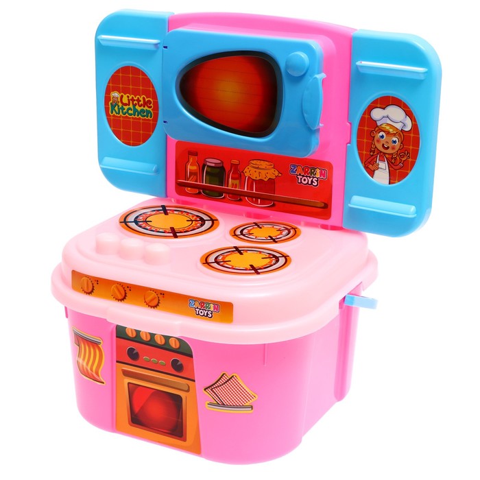 Кухня Little Kitchen, набор 37 предметов, цвет розовый 57574