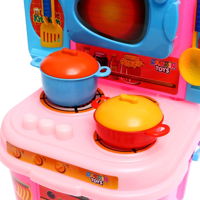 Кухня Little Kitchen, набор 37 предметов, цвет розовый 57574