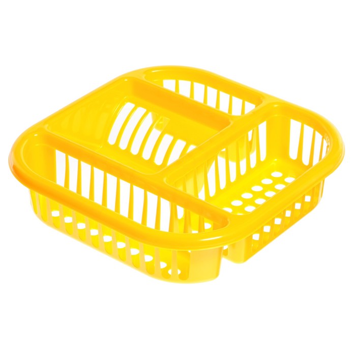 Набор посуды в корзине, 42 предмета, цвет жёлтый 57580