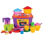 Кухня Mini Stove, набор 35 предметов, цвет фиолетовый - фото 10037267