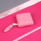 Сантиметровая лента-рулетка, искусственная кожа, 150 см (см/дюймы), цвет розовый - фото 10037408