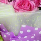 Плёнка для цветов и подарков "Сердца бордовые", 60 х 60 см - Фото 2