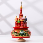 Сувенир музыкальный "Храм", кудрина, красный фон, ручная роспись - фото 10830456