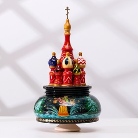 

Сувенир музыкальный "Храм", тройка, черный фон, ручная роспись