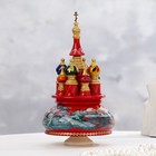 Сувенир музыкальный "Храм", зима, красный фон, ручная роспись - фото 10037699