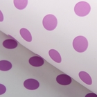 Плёнка для цветов и подарков "Фиолетовый горох на белом", 60 см х 60 см - Фото 1