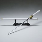 Сувенирное оружие "Катана Пачи" 100 см, белая с золотом, на подставке - Фото 1