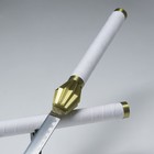 Сувенирное оружие "Катана Пачи" 100 см, белая с золотом, на подставке - Фото 4