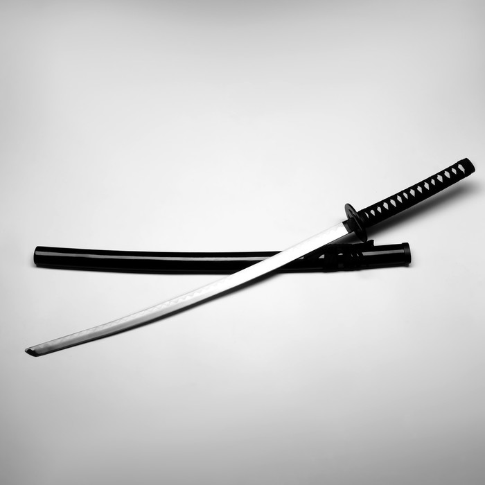 Сувенирное оружие "Катана Минору" 100 см, чёрный глянец - Фото 1