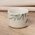 Чайная пара керамическая «Листья», 200 мл, цвет белый - Фото 1
