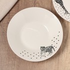 Глубокая тарелка керамическая «Животные», 20.5 см, 550 мл, цвет белый - фото 4364690