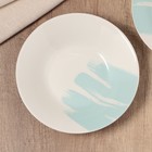 Глубокая тарелка керамическая «Акварель», 20.5 см, 550 мл, цвет белый - фото 319100027