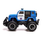 Джип радиоуправляемый «Полиция», работает от батареек, цвет синий - Фото 2