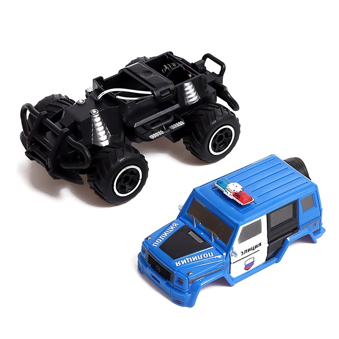 Джип радиоуправляемый «Полиция», работает от батареек, цвет синий 57596