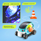 Машина «Диско», диско-шар, свет и звук, работает от батареек, цвет бирюзовый - фото 9269275