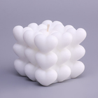 Свеча фигурная "Бабл Сердце" 6 см, белая - Фото 2