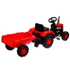 Веломобиль «Трактор», с прицепом, цвет красный - Фото 3