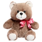 Мягкая игрушка «Медведь Вельвет» тёмный, 33 см - фото 10038406