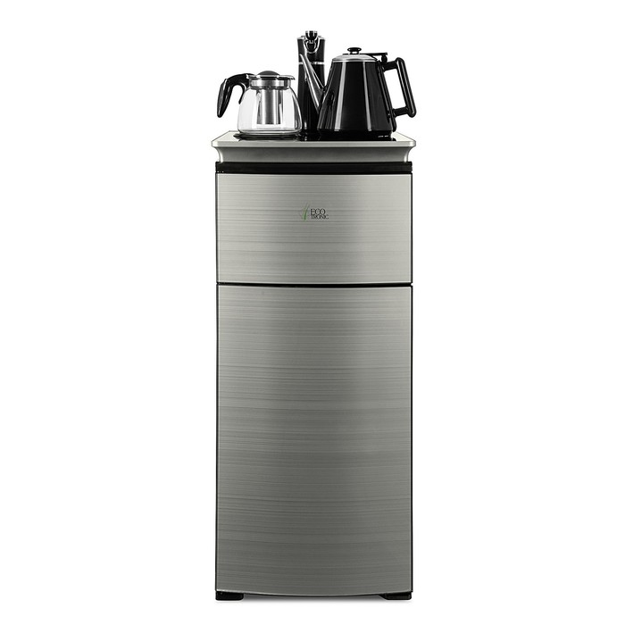 Кулер для воды Ecotronic TB9-LN, нагрев, 1000 Вт, с чайным столиком, серебристо-чёрный - Фото 1