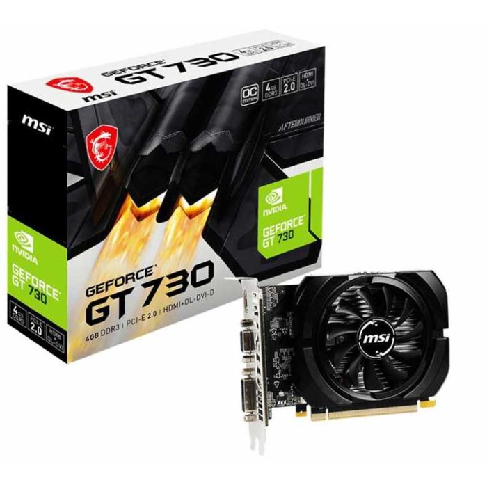 Видеокарта MSI N730K-4GD3/OCV1, GeForce GT 730, 4Gb, GDDR3, DVI, HDMI, CRTx1 - фото 51673607