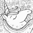 Фотообои раскраска "Единороги", 1 лист, 70*100 см. - фото 26442179