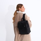 Рюкзак женский из искусственной кожи на молнии TEXTURA, цвет чёрный - Фото 6