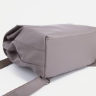 Рюкзак женский из искусственной кожи на молнии TEXTURA, цвет серый - Фото 3