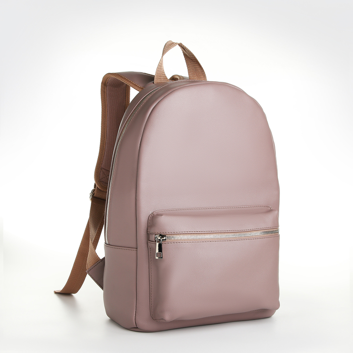 Рюкзак женский из искусственной кожи на молнии TEXTURA, цвет серый - Фото 1