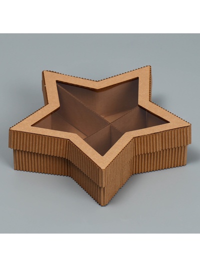 Коробка подарочная, кондитерская упаковка «Звезда», 23×13×5 см