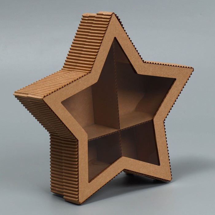 Коробка подарочная, кондитерская упаковка «Звезда», 23 х 13 х 5 см - фото 1906103098