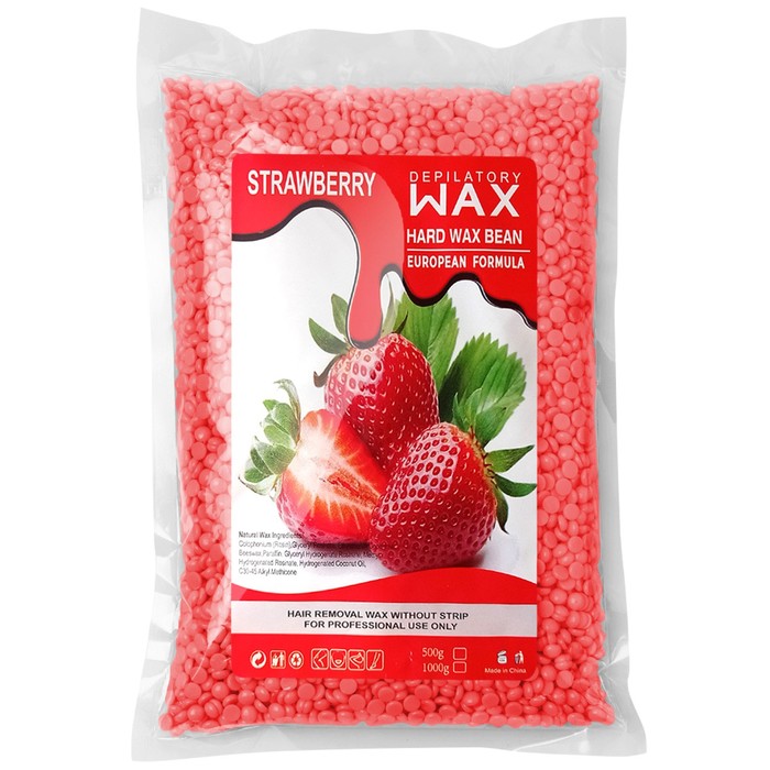 Воск плёночный для депиляции в гранулах JessNail «Клубника», 500 г - Фото 1